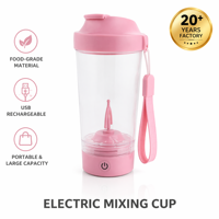 Mug électrique auto-mélangeur portable 530 ml, en Tritan, avec mélangeur magnétique automatique, bouteille shaker pour protéines de sport avec couvercle