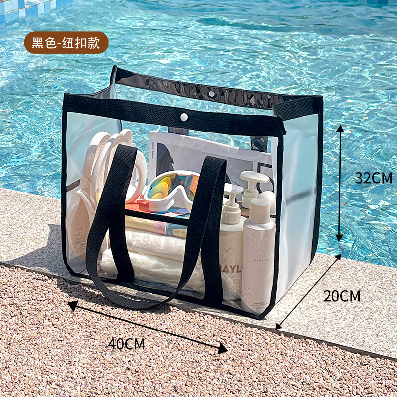 Button-down style - Beach bag [Black]