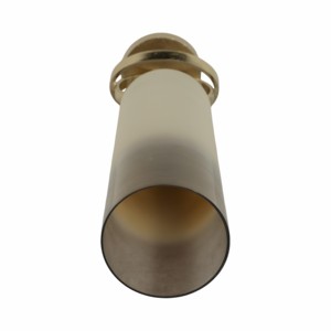 Cylindrical <b>Hurricane</b> <b>Candle</b> Holder Frosted Glass Metal Ring Base Centerpiece Table Decor - Product Image 6