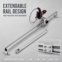 Machine de découpe électrique sur rail pour murs, Scie à anneau sans balais sur rail pour découpe de murs