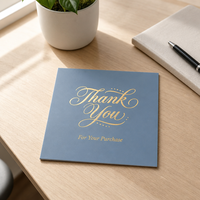 Cartes de remerciement de luxe en or noir avec logo personnalisé, cartes d'insertion de marque haut de gamme, impression en gros, emballage professionnel OEM premium