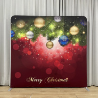 Diseño Gratuito, Tela Lavable de 8*8 Pies, Soporte de Aluminio con Fondo de Fotomatón Tipo Funda de Almohada, para Fiestas de Navidad y Cumpleaños