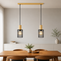 Lampe de chambre à coucher de haute qualité, lustres modernes, suspensions modernes, luminaire suspendu en bois pour îlot de cuisine et chambre à coucher