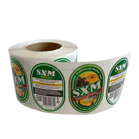 Étiquettes et autocollants en vinyle personnalisés industriels imperméables pour l'emballage des bouteilles d'huile moteur - Impression sur rouleau adhésif