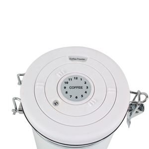 Couvercle hermétique de conception différente en acier inoxydable avec la date Valve de libération du cadran Cuillère Boîte à café - Product Image 4