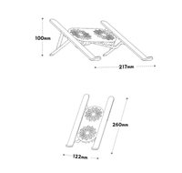Support de refroidissement pliable pour ordinateur portable à hauteur réglable à 6 vitesses support de montage pour ordinateur portable avec double ventilateur