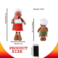 Pfefferminz-Lollipop Lebkuchenmann Koch Frau 30 Zoll Verstellbares Plüsch-Ornament für Bäckerei-Schaufenster Feiertagsparty Großhandelsangebot