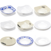 Assiettes carrées en mélamine incassables et durables pour restaurant, sans BPA, qualité alimentaire, compatibles lave-vaisselle, logo personnalisé, style japonais