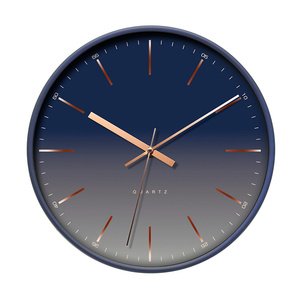 Minimalist Round Quartz <b>Wall</b> <b>Clock</b> With Gradient Dial And Rose Gold Hands For Living Room Decor - Product Image 1