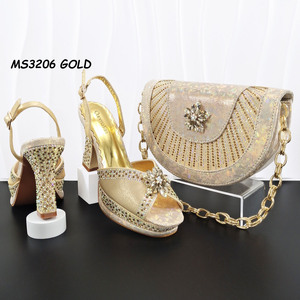 <span class=keywords><strong>Scarpe</strong></span> da Sposa Nigeriane con Strass e Borsa Abbinata, Set di <span class=keywords><strong>Scarpe</strong></span> con <span class=keywords><strong>Tacco</strong></span> a Zeppa e Borsa per Donna, Novità 2026 - Product Image 5