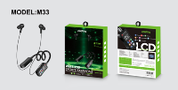Écouteurs Sportifs Sans Fil V5.4 Super Stéréo avec Écran Couleur, Casque de Jeu à Bande de Cou Magnétique, Affichage Numérique de la Batterie JL, Prise en Charge de la Carte TF