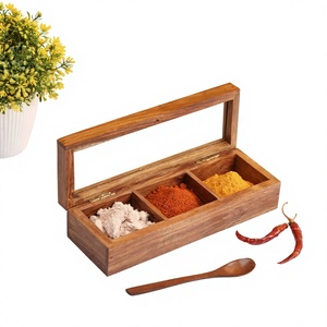 Handmade Wooden Dry Fruit Gift <b>Box</b> 4 Compartment Indian Rosewood Serving <b>Box</b> for Diwali Festival Gifts Home Kitchen - Product Image 4