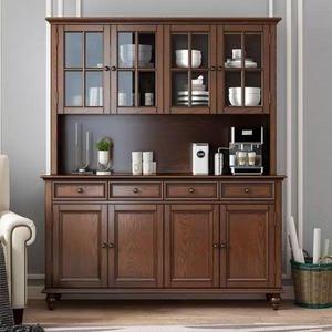 Solid Wood <b>Sideboard</b> American Retro Style Cabinet For Living Room And Dining Room Wine Storage Multifunctional - Product Image 1