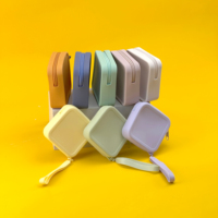 Mini portefeuille en silicone unisexe avec fermeture à glissière Pochette à monnaie portable mignonne pour enfants et filles Porte-monnaie de petite taille
