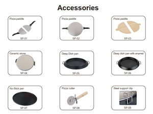 2022 المنزل البيتزا الكهربائية طباخ 12 بوصة جهاز صُنع فطائر البيتزا 1200 واط 220v مع حجر مستدير عموم و عرض نافذة - Product Image 4