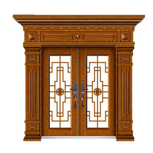 Luxe Bronze <span class=keywords><strong>D</strong></span>'<span class=keywords><strong>entrée</strong></span> Fantaisie En Acier Fer Portes Extérieures - Product Image 2