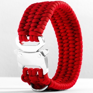 <span class=keywords><strong>Collar</strong></span> de perro Paracord hecho a mano de alta calidad, trenzado elegante duradero con Color personalizado, el mejor precio personalizado del fabricante - Product Image 1