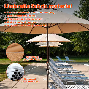 Sombrilla de <span class=keywords><strong>aluminio</strong></span> de alta calidad al por mayor sombrilla de jardín al aire libre sombrillas de patio usadas en <span class=keywords><strong>tumbona</strong></span> lateral de piscina - Product Image 2