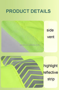 سترة سلامة عاكسة لحماية الشمس في الصيف على الوجهين شبكة تنفس رقيقة شعور بارد UPF50 + أنسي فئة 2 للماء - Product Image 3