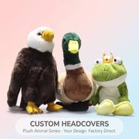 Housse de tête de club de golf personnalisée avec logo animalier, en peluche tricotée, pour driver, OEM ODM, ensemble cadeau fantaisie