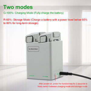 ฮับชาร์จแบตเตอรี่สองทางสำหรับ DJI MINI <span class=keywords><strong>3</strong></span> Pro Drone ชาร์จแบตเตอรี่สองก้อนตามลำดับตรวจสอบระดับแบตเตอรี่อุปกรณ์เสริมสำหรับชาร์จ - Product Image 3