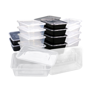 Disposable Take Away Plastic Food Packaging Lunch Box 28oz Meal Prep Container Bento Box With Lid