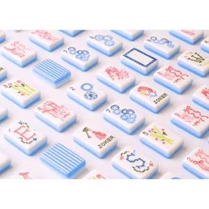 Tuiles de Mahjong en Acrylique Miss Darling, 160 pièces, Ensemble Portable Moderne et Élégant pour le Divertissement des Adultes, Cadeaux - Product Image 3