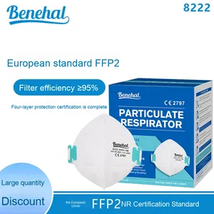 Mascarilla Antipolvo Industrial Reutilizable de Cuatro Capas No Tejidas con Certificación CE Estándar Europeo <span class=keywords><strong>FFP2</strong></span> NR, con Pinza Nasal, Benehal, Venta Caliente Transfronteriza - Product Image 6