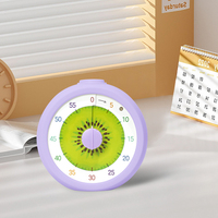Timer Dapur Kubus Pomodoro Analog yang Dapat Disesuaikan, Timer Mekanik Visual 60 Menit, Timer Memasak Plastik Tahan Air untuk Anak-Anak