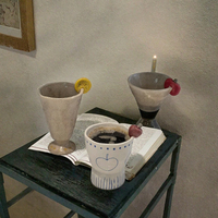 Mug à café en céramique en gros avec motif de fruits peint à la main pour la vaisselle de café et les cadeaux
