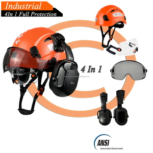 Casco y cascos ranurados WELTA ANSI, protección auditiva ABS, orejeras, Montura universal y protección auditiva con cancelación de ruido - Product Image 6