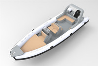 Bateau côtelé de luxe 28ft RIB860 à coque en aluminium V profond PVC/Hypalon avec tente en T et coussins de luxe
