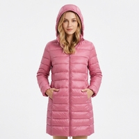Nouvelle conception – Manteau d'hiver décontracté et ajusté pour femme, ultra-léger, fin, chaud, couleur unie, sans capuche, veste longue
