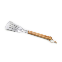 Ensemble d'outils de barbecue multifonctionnels modernes et simples en acier inoxydable poli pour charbon de bois, pour le nettoyage du grill et la manipulation des aliments