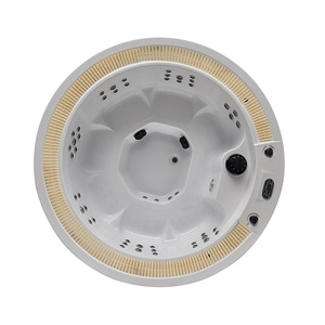 Bañera de hidromasaje para exteriores de forma redonda, bañera de jardín para 7 personas, bañera de hidromasaje para adultos, Spa - Product Image 3