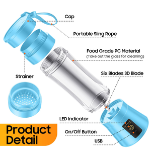 Mixeur Électrique Portable Rechargeable 2026 avec Lames en Acier Inoxydable, Nettoyage à une Touche, Prêt pour les Véhicules Récréatifs, Multifonctionnel pour la Maison et les Voyages - Product Image 1