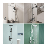 Vente en gros Ensemble thermostatique multifonctionnel pour salle de bain douche affichage numérique LED pluie pour salle de bain douche
