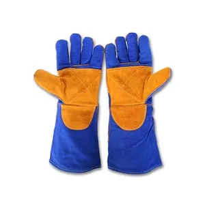 grain sheep leather working hardyLeather reinforced palm Welding Gloves split leather work gloves