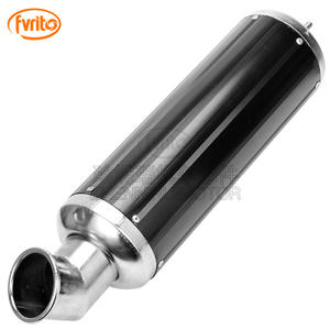 Pot d'échappement de moto Fvrit 460 mm en alliage d'aluminium noir pour moto tout-terrain, pièce de modification du tuyau arrière - Product Image 1