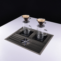 Bac à eau pour évier en acier inoxydable, accessoire de bar de cuisine intégré pour le lavage intelligent des tasses à café et des boissons.