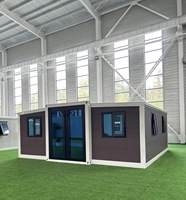 Maison préfabriquée en acier insonorisée de 20 pieds, extensible, deux chambres avec cuisine, villa d'hôtel miniature de luxe