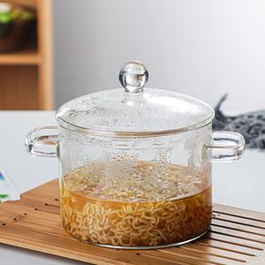Nouvelles idées de produits 2026 : Gadget de cuisine – Casserole <span class=keywords><strong>en</strong></span> verre résistant à la chaleur avec couvercle, pot <span class=keywords><strong>en</strong></span> borosilicate haut de gamme, soupière de service - Product Image 3