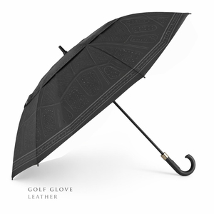 Paraguas de golf curvo de 47/54/62/68 pulgadas con protección UV, apertura automática, ventilado, de doble capa, resistente al viento, con logo. - Product Image 1