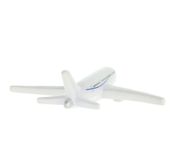 Jouet anti-stress en mousse PU en forme d'avion avec logo personnalisé, cadeau promotionnel pour les événements d'entreprise des compagnies aériennes