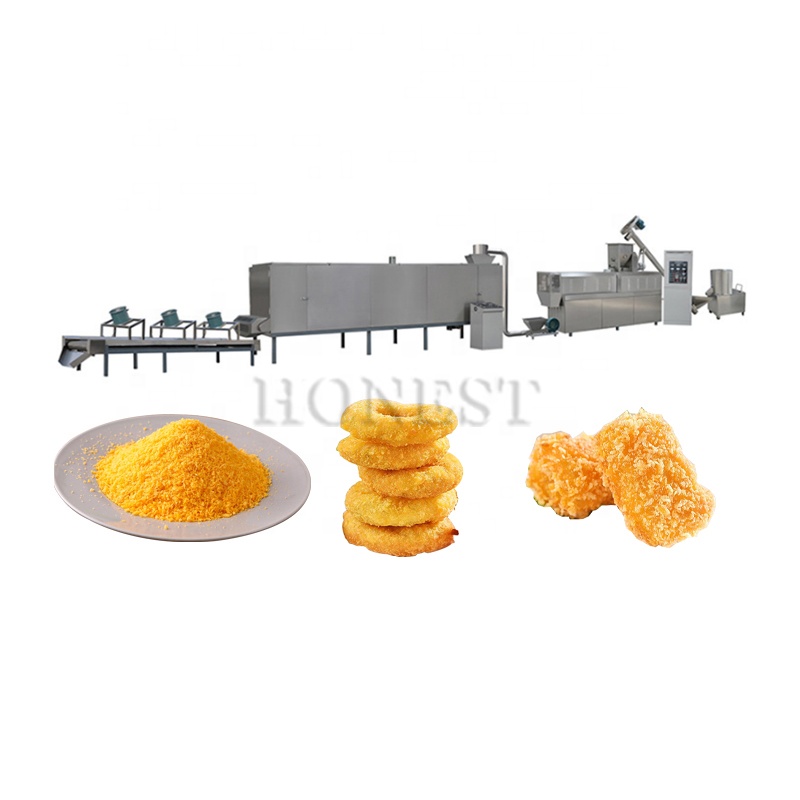 Electric Labor-Saving Breadcrumbs Extruder Machine Food Shop Chicken Breading Chicken Breading Grinder Wheat Flour Core PLC