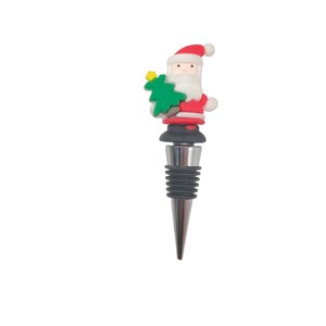 Christmas <b>Wine</b> <b>Stopper</b> Santa Claus Plastic Bottle <b>Stopper</b> With Cap Champagne Glass <b>Stopper</b> Various Styles Complete Colors - Product Image 2