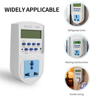 Enchufe Temporizador Digital Programable de Fábrica, Interruptor de Tiempo de 24H con Modo Automático/Manual para Electrodomésticos