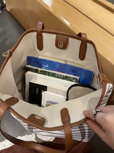 Bolso Tote Coreano a Rayas 2026, de Gran Capacidad, Casual, Versátil, de Lona - Product Image 6
