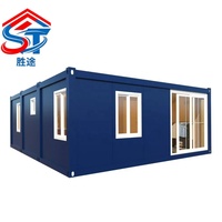Casa Contenedor de Panel Sándwich de Dos Pisos de Alta Calidad, Edificio Modular Prefabricado para Espacio Residencial Temporal, Hotel o Oficina