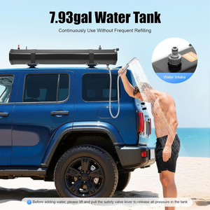 <span class=keywords><strong>Douche</strong></span> <span class=keywords><strong>solaire</strong></span> portable CYEN, réservoir d'eau de grande capacité monté sur le toit de la voiture, <span class=keywords><strong>douche</strong></span> durable pour le camping, le camping-car, la plage - Product Image 4